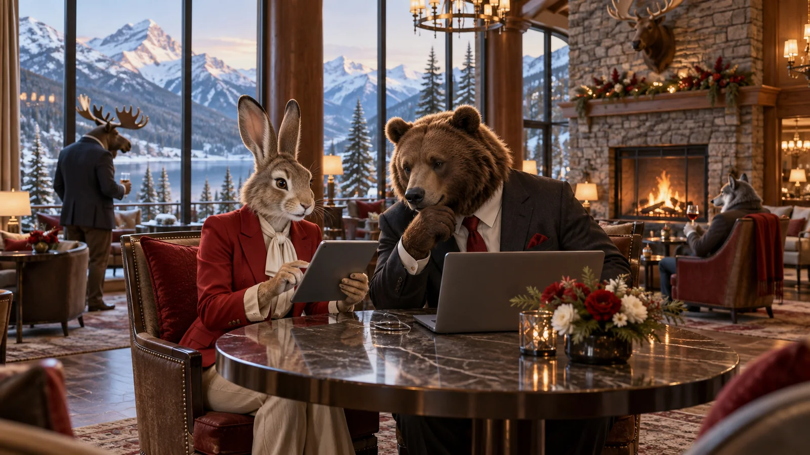 Bizzo Casino characters in a themed scene